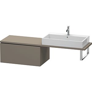 Duravit L-Cube meuble bas LC583409090 82 x 54,7 cm, flanelle gris soie mat, pour console, coulissant 2000