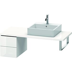 Duravit L-Cube meuble bas LC583502222 32 x 54,7 cm, blanc brillant, pour console, 2 tiroirs