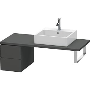 Duravit L-Cube meuble bas LC583504949 32 x 54,7 cm, graphite mat, pour console, 2 tiroirs