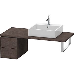 Duravit L-Cube meuble bas LC583507272 32 x 54,7 cm, chêne foncé brossé, pour console, 2 tiroirs