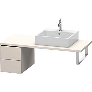 Duravit L-Cube Unterschrank LC583509191 32 x 54,7 cm, taupe matt, für Konsole, 2 Schubkästen