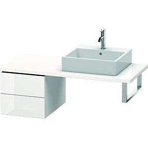 Duravit L-Cube meuble bas LC583602222 42 x 54,7 cm, blanc brillant, pour console, 2 tiroirs