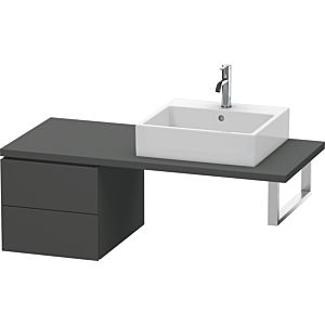 Duravit L-Cube meuble bas LC583604949 42 x 54,7 cm, graphite mat, pour console, 2 tiroirs