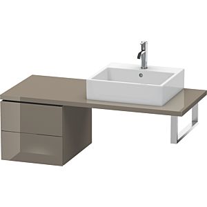 Duravit L-Cube Unterschrank LC583608989 42 x 54,7 cm, flannel grey hochglanz, für Konsole, 2 Schubkästen