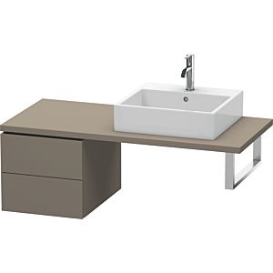 Duravit L-Cube meuble bas LC583609090 42 x 54,7 cm, flanelle gris soie mat, pour console, 2 tiroirs