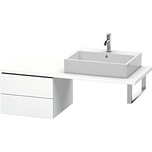 Duravit L-Cube meuble bas LC583701818 52 x 54,7 cm, blanc mat, pour console, 2 tiroirs