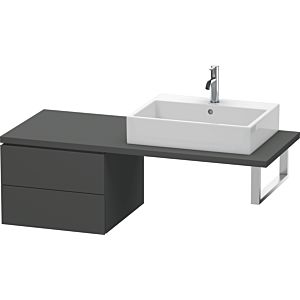 Duravit L-Cube meuble bas LC583704949 52 x 54,7 cm, graphite mat, pour console, 2 tiroirs