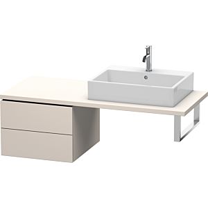 Duravit L-Cube meuble bas LC583709191 52 x 54,7 cm, taupe mat, pour console, 2 tiroirs