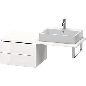 Duravit L-Cube meuble bas LC583802222 62 x 54,7 cm, blanc brillant, pour console, 2 tiroirs