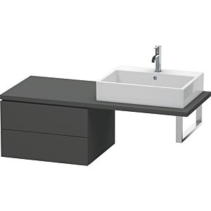 Duravit L-Cube meuble bas LC583804949 62 x 54,7 cm, graphite mat, pour console, 2 tiroirs