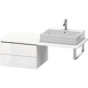 Duravit L-Cube Unterschrank LC583808585 62 x 54,7 cm, weiß hochglanz, für Konsole, 2 Schubkästen