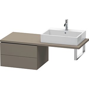 Duravit L-Cube base cabinet LC583809090 62 x 54.7 cm, flannel gray silk matt, for console, 2 drawers