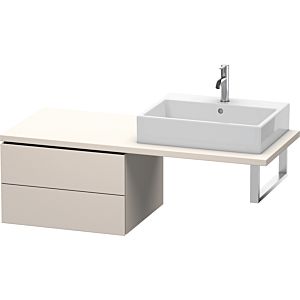 Duravit L-Cube meuble bas LC583809191 62 x 54,7 cm, taupe mat, pour console, 2 tiroirs