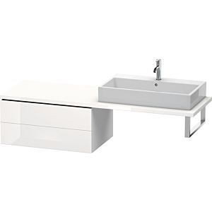 Duravit L-Cube meuble bas LC583902222 82 x 54,7 cm, blanc brillant, pour console, 2 tiroirs