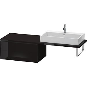 Duravit L-Cube Unterschrank LC583904040 82 x 54,7 cm, schwarz hochglanz, für Konsole, 2 Schubkästen