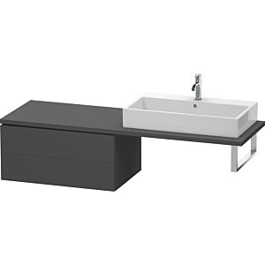 Duravit L-Cube base cabinet LC583904949 82 x 54.7 cm, graphite matt, for console, 2 drawers