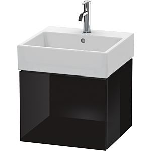 Duravit L-Cube vanity unit LC617404040 48.4 x 45.9 cm, black high gloss, 2000 pull-out, wall-hung
