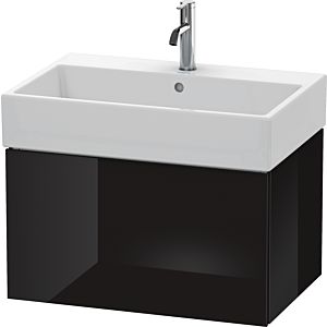 Duravit L-Cube vanity unit LC617604040 68.4 x 45.9 cm, black high gloss, 2000 pull-out, wall-hung