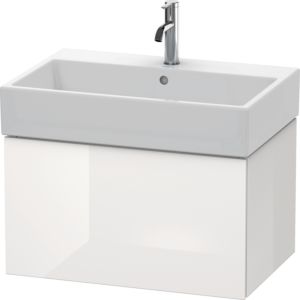 Duravit L-Cube vanity unit LC617608585 68.4 x 45.9 cm, white high gloss, 2000 pull-out, wall-hung