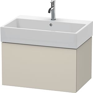 Duravit L-Cube vanity unit LC617609191 68.4 x 45.9 cm, matt taupe, 2000 pull-out, wall-hung