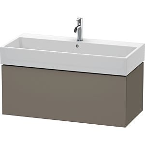 Duravit L-Cube vanity unit LC617809090 98.4x 45.9 cm, flannel gray silk matt, 2000 pull-out, wall-hung