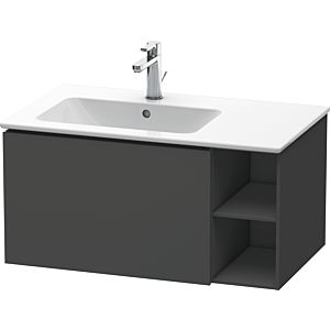 Duravit L-Cube vanity unit LC619104949 82x48.1x40cm, 1 drawer, basin left, matt graphite