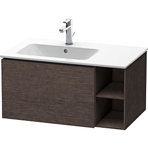 Duravit L-Cube vanity unit LC619107272 82x48.1x40cm, 1 drawer, basin left, brushed dark oak