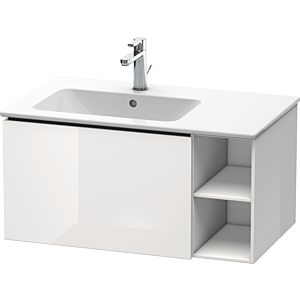 Duravit L-Cube meuble sous-vasque LC619108585 82x48,1x40cm, 1 tiroir, vasque à gauche, blanc brillant