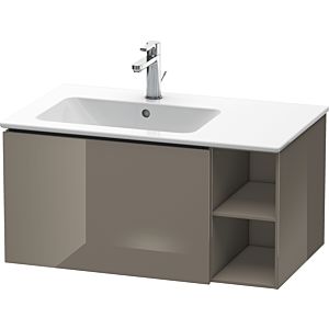 Duravit L-Cube meuble sous-vasque LC619108989 82x48,1x40cm, 1 tiroir, vasque à gauche, gris flanelle brillant