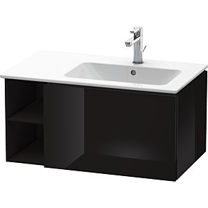 Duravit L-Cube vanity unit LC619204040 82x48.1x40cm, 1 drawer, basin on the right, black high gloss