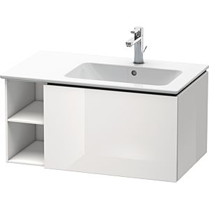 Meuble sous-vasque Duravit L-Cube LC619208585 82x48,1x40cm, 1 tiroir, vasque à droite, brillant blanc