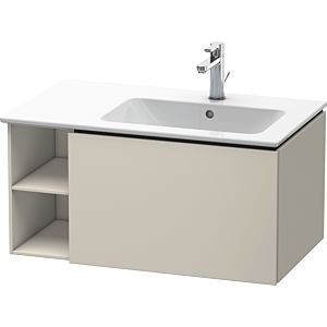 Duravit L-Cube vanity unit LC619209191 82x48.1x40cm, 1 drawer, basin on the right, taupe matt