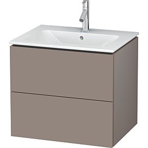 Duravit L-Cube Waschtischunterbau LC624004343 Basalt Matt, 62x55,5x48,1cm, 2 Schubladen
