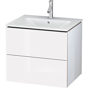 Duravit L-Cube Waschtischunterbau LC624008585 Weiß Hochglanz, 62x55,5x48,1cm, 2 Schubladen
