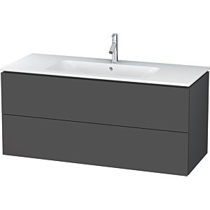 Duravit L-Cube LC624304949 Graphite Mat , 122x55x48.1cm, 2 tiroirs