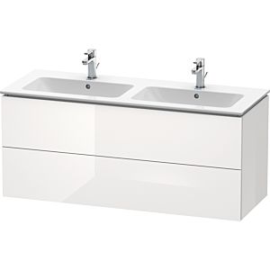 Duravit L-Cube vanity unit LC625802222 white high gloss, 129x55x48.1cm, 2 drawers