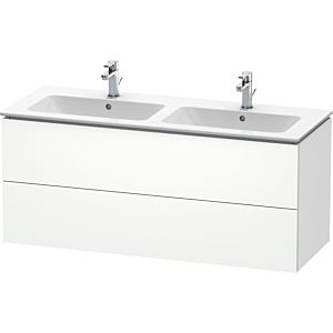 Meuble sous-vasque Duravit L-Cube LC625801818 Blanc mat, 129x55x48,1cm, 2 tiroirs