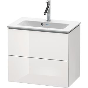 Duravit L-Cube Waschtisch-Unterschrank LC625602222 62 x 39,1 cm, weiß hochglanz, 2 Schubkästen, wandhängend