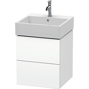 Duravit L-Cube Waschtisch-Unterschrank LC627401818 48,4 x 45,9 cm, weiß matt, 2 Schubkästen, wandhängend