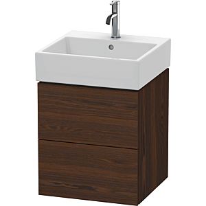 Duravit L-Cube vanity unit LC627406969 48.4 x 45.9 cm, brushed walnut, 2 drawers, wall-hung