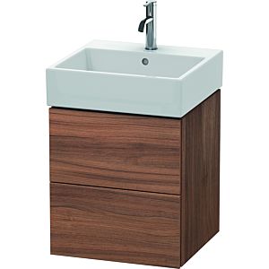 L-Cube Duravit vasque LC627407979 48,4 x 45,9 cm, noyer naturel, 2 tiroirs, suspendu