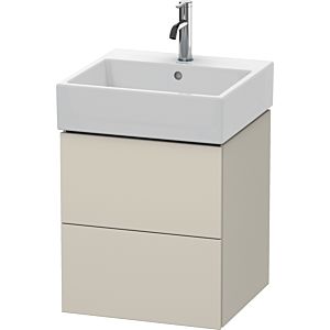 Duravit L-Cube vanity unit LC627409191 48.4 x 45.9 cm, matt taupe, 2 drawers, wall-hung