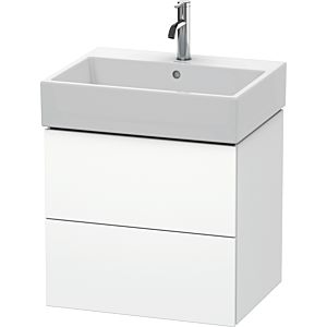 Duravit L-Cube Waschtisch-Unterschrank LC627501818 58,4x 45,9 cm, weiß matt, 2 Schubkästen, wandhängend