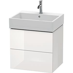Duravit L-Cube vanity unit LC627508585 58.4x 45.9 cm, white high gloss, 2 drawers, wall-hung