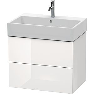 Duravit L-Cube vanity unit LC627602222 68.4 x 45.9 cm, white high gloss, 2 drawers, wall-hung