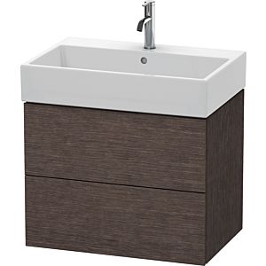 Duravit L-Cube Waschtisch-Unterschrank LC627607272 68,4 x 45,9 cm, eiche dunkel gebürstet, 2 Schubkästen, wandhängend
