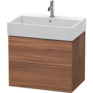 Duravit L-Cube Waschtisch-Unterschrank LC627607979 68,4 x 45,9 cm, nussbaum natur, 2 Schubkästen, wandhängend