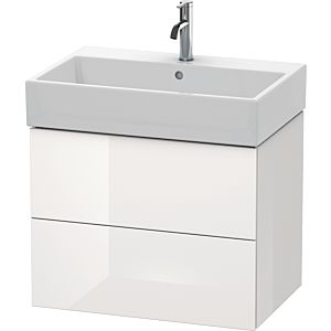 L-Cube Duravit vasque LC627608585 68,4 x 45,9 cm, blanc brillant, 2 tiroirs, suspendu
