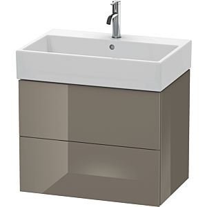 Duravit L-Cube Waschtisch-Unterschrank LC627608989 68,4 x 45,9 cm, flannel grey hochglanz, 2 Schubkästen, wandhängend