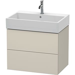 L-Cube Duravit vasque LC627609191 68,4 x 45,9 cm, taupe mat, 2 tiroirs, suspendu